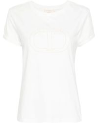 Twin Set - Embroidered T-Shirt - Lyst
