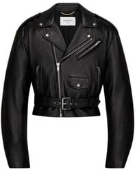Saint Laurent - Leather Jacket - Lyst
