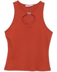 Twinset - Ribbed Tank Top With 'Infinity' Logo - Lyst