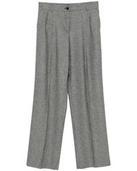 Dolce & Gabbana - Check-Pattern Pleated Trousers - Lyst