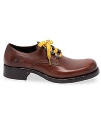 Prada - Antiqued Leather Lace-Up Shoes - Lyst