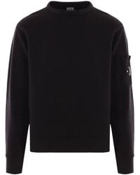 C.P. Company - Logo Cotton Crewneck Sweatshirt - Lyst