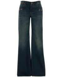 Gucci - Low Rise Bootcut Denim Pants - Lyst
