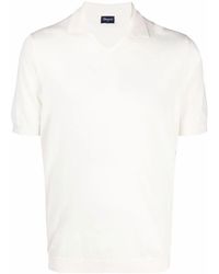 Drumohr - Short Sleeve V-Neck Polo - Lyst