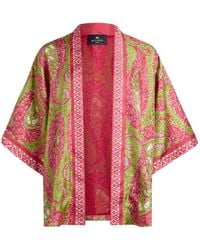 Etro - Paisley Foliage Silk Twill Jacket - Lyst