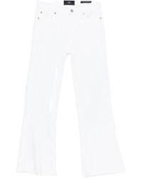 7 For All Mankind - Cropped Dojo Soleil With Raw Cut - Lyst