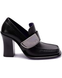 Burberry - `London Shield` Heeled Loafers - Lyst