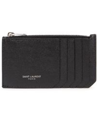 Saint Laurent - ` Paris Fragments` Zipped Card Case - Lyst