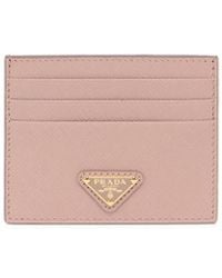 Prada - Saffiano Leather Card Holder - Lyst
