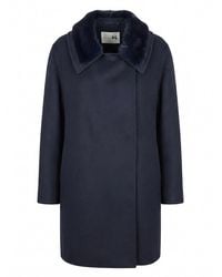 Manzoni 24 - Cashmere Coat With Mink Details - Lyst