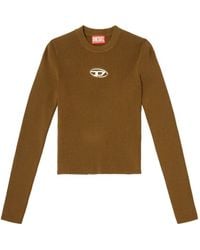 DIESEL - 'M-Valari' Rib-Knit Viscose-Blend Top - Lyst