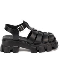 Prada - Branded Rubber Sandals - Lyst