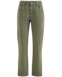 Brunello Cucinelli - Straight Pants With Shiny Bartack - Lyst