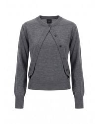 Pinko - Pull Sans Manches Avec Cardigan Intégré - Lyst