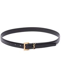 Saint Laurent - Cassandre Thin Belt - Lyst