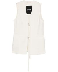 Patrizia Pepe - Tie-Detail Gilet - Lyst
