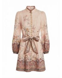 Zimmermann - 'Alchemy' Button Mini Dress - Lyst