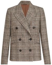 Brunello Cucinelli - Wool Double-Breasted Jacket - Lyst