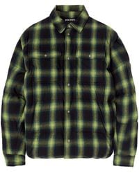 Palm Angels - Check-Pattern Padded Shirt Jacket - Lyst