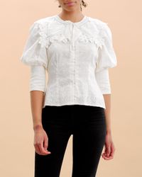 byTiMo - Bytimo Linen Collar Blouse - Lyst