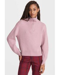 Rag u0026 Bone Pierce Cashmere Half Zip Sweater in Pink | Lyst