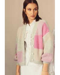 byTiMo Bytimo Hairy Knit Cardigan - Pink