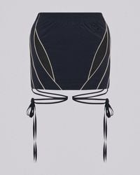 SRVC Studio - Slash Track Skirt Dark - Lyst