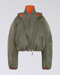 SRVC Studio - Halter Bomber Jacket Dark - Lyst