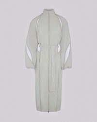 SRVC Studio - Slash Track Coat Stone - Lyst