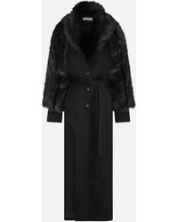 SRVC Studio - Raven Coat With Detachable Faux Fur - Lyst