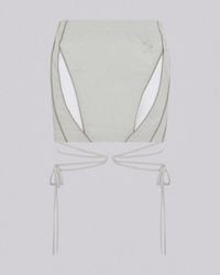 SRVC Studio - Slash Track Skirt Stone - Lyst
