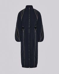 SRVC Studio - Slash Track Coat Dark - Lyst