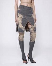 SRVC Studio - Bikini Knit Skirt Denim - Lyst