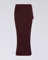 SRVC Studio - Marshal Knit Skirt Bordeaux - Lyst