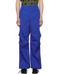 Engineered Garments - Blue Pleated Trousers - Lyst