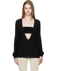 Rick Owens - Temple Extreme V Neck Pull Sweater - Lyst