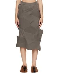 Issey Miyake - Kone Kone Midi Skirt - Lyst