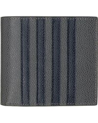 Thom Browne - Thom e portefeuille gris à quatre rayures - Lyst