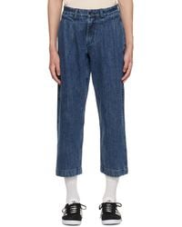Noah - Indigo Double-pleat Jeans - Lyst