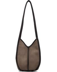 Hereu - Taupe Calella Bucket Suede Bag - Lyst
