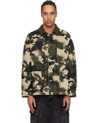 A Bathing Ape - Map Camo Work Jacket - Lyst