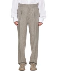 Zegna - Pantalon gris à plis - Lyst