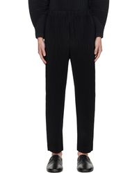 Homme Plissé Issey Miyake - Homme Plissé Issey Miyake Black Monthly Color January Trousers - Lyst