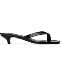 TOTEME - Croco-Embossed Heeled Flip-Flops - Lyst