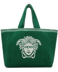 Versace - Cotton-Terry Jacquard Tote - Lyst