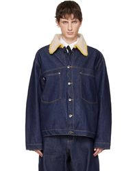 Charles Jeffrey - Knitted Collar Denim Jacket - Lyst