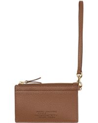 Marc Jacobs - ブラウン The Leather Top Zip Wristlet 財布 - Lyst