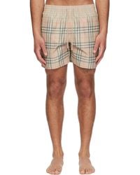 Burberry - Gradient Check Swim Shorts - Lyst