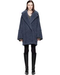 Max Mara ブルー Zebra コート ブラック | Lyst
