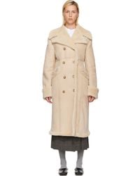 Simone Rocha - Embellished Sheepskin Slash Shearling Coat - Lyst
